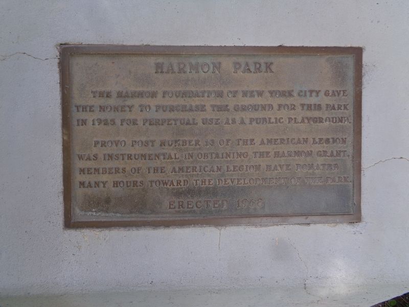 Harmon Park Marker image. Click for full size.