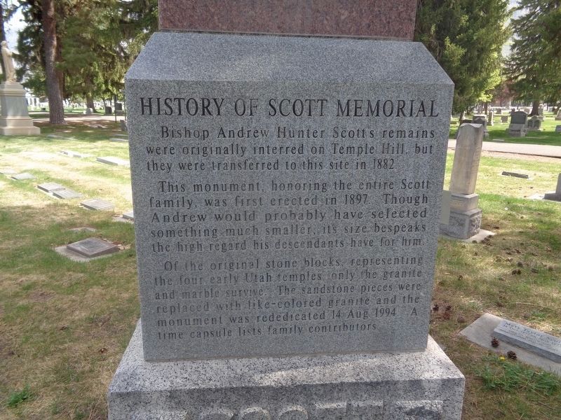 History of Scott Memorial Marker image. Click for full size.