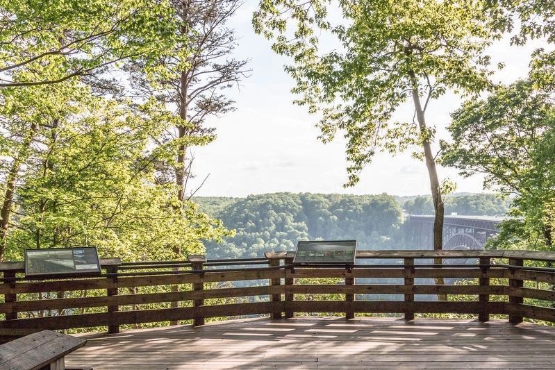 Two Interpretive Panels and the Bridge. Click for full size. Two Interpretive Panels and the Bridge image. Click for full size.