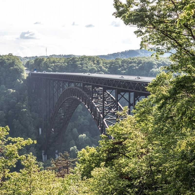 View of the New River Gorge Bridge from Overlook image. Click for full size.
