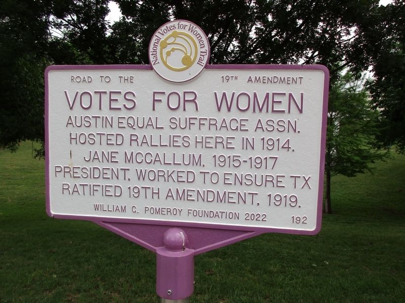 Votes for Women Marker. Click for full size. Votes for Women Marker image. Click for full size.