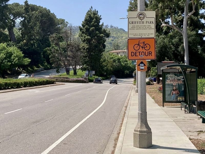 Griffith Park and Marker. Click for full size. Griffith Park and Marker image. Click for full size.