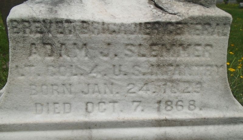 Adam Jacoby Slemmer Grave Monument image. Click for full size.