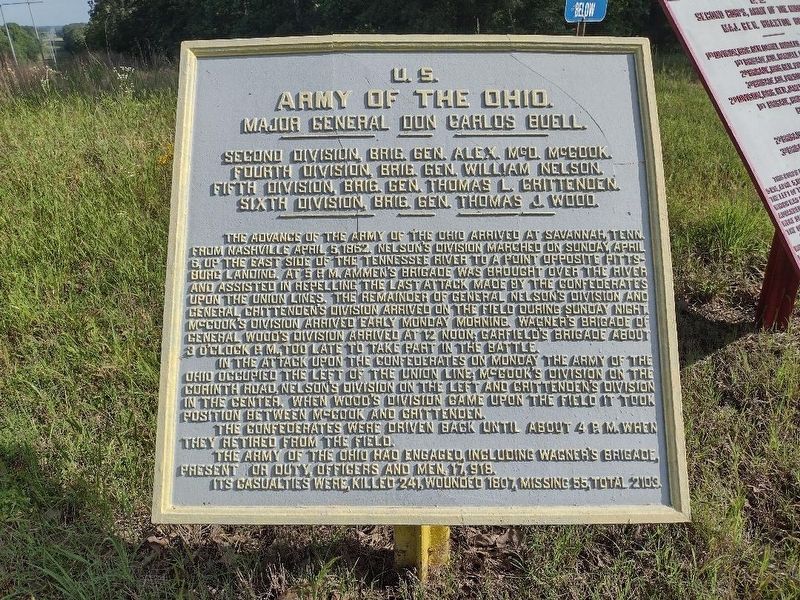 US Army of the Ohio Marker. Click for full size. US Army of the Ohio Marker image. Click for full size.
