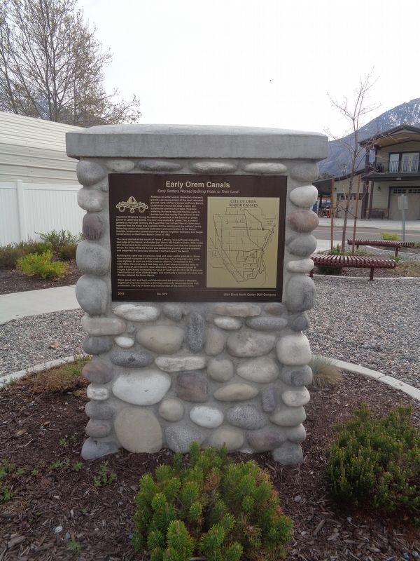 Early Orem Canals Marker. Click for full size. Early Orem Canals Marker image. Click for full size.