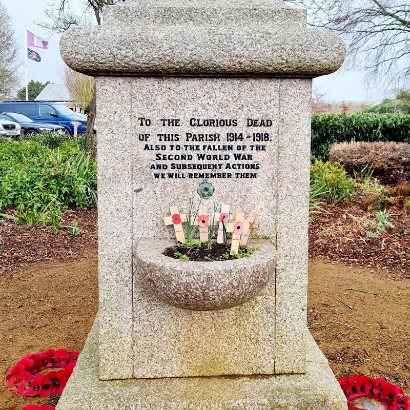Dedworth and Clewer War Memorial, Side One. Click for full size. Dedworth and Clewer War Memorial, Side One image. Click for full size.