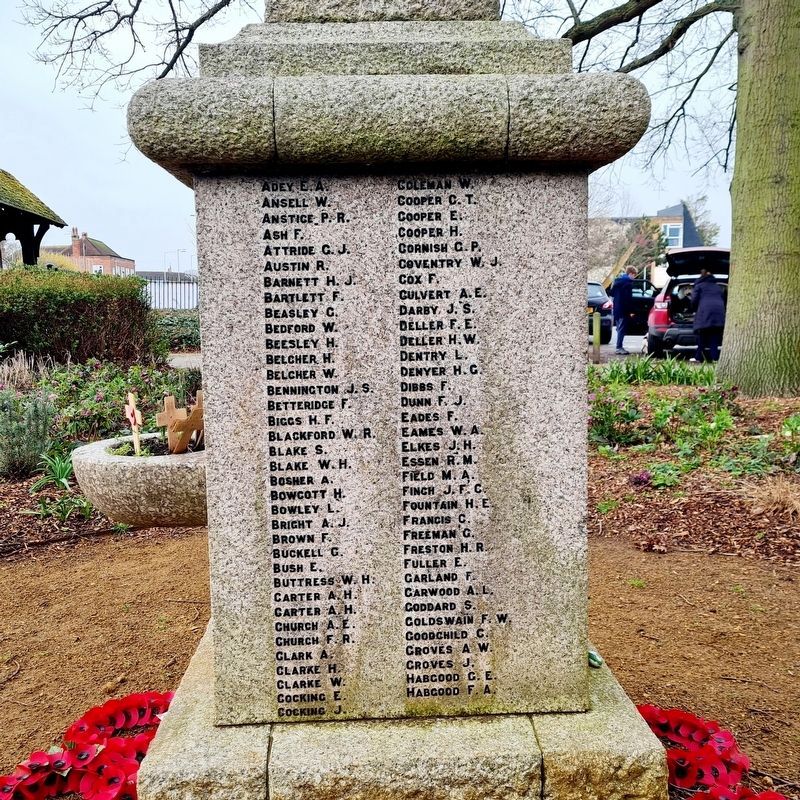 Dedworth and Clewer War Memorial, Side Two image. Click for full size.