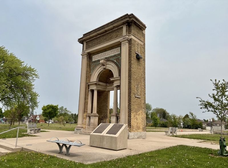 Peace Memorial School/ Peace Memorial Park Marker. Click for full size. Peace Memorial School/ Peace Memorial Park Marker image. Click for full size.