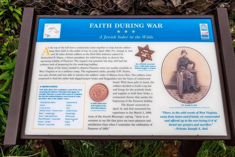 Faith During War Interpretive Panel. Click for full size. Faith During War Interpretive Panel image. Click for full size.