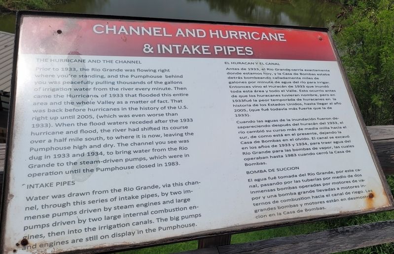Channel and Hurricane & Intake Pipes Marker image. Click for full size.