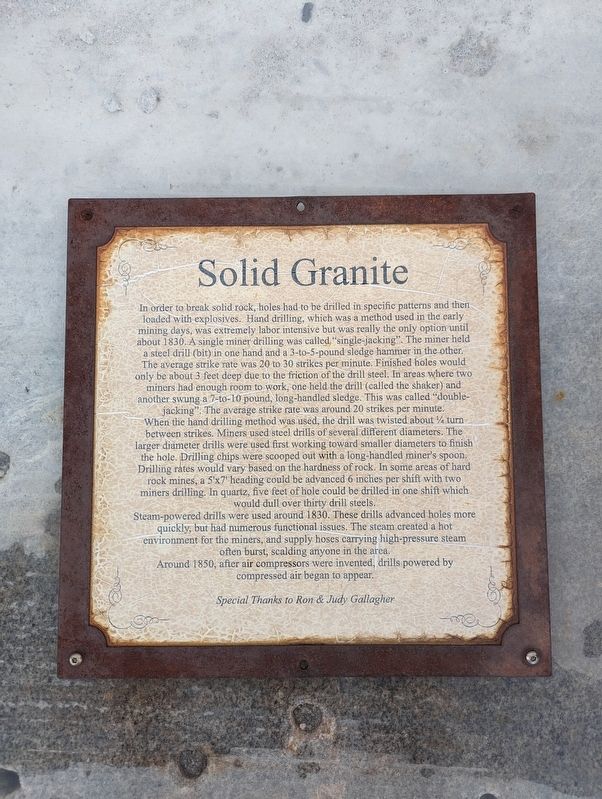 Solid Granite Marker image. Click for full size.