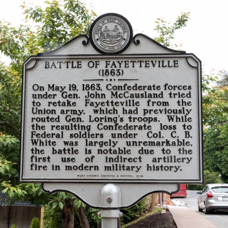 Battle of Fayetteville Marker, side two image. Click for full size.