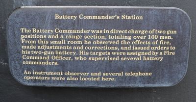 Battery Commander's Station Marker image. Click for full size.