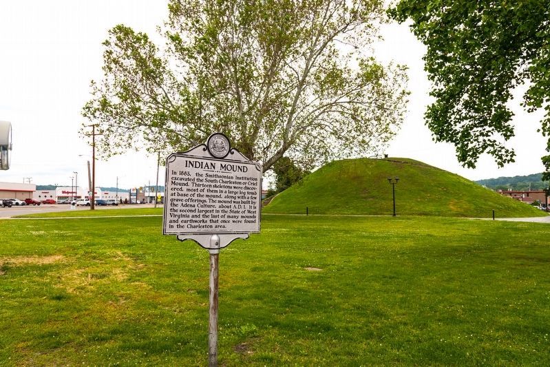 Indian Mound and Marker image. Click for full size.