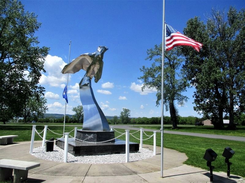 Sampson Air Force Base Veterans Memorial Statue image. Click for full size.