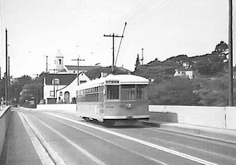 Key Line train going over the Leimert Bridge. Click for full size. Key Line train going over the Leimert Bridge image. Click for full size.