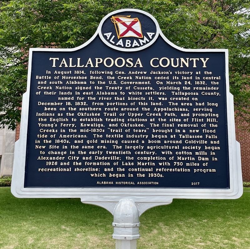 Tallapoosa County Marker image. Click for full size.