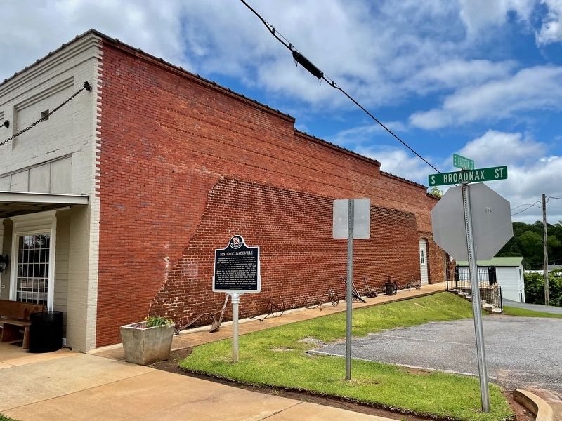 Historic Dadeville Marker on side of the Tallapoosa History Museum. image. Click for full size.