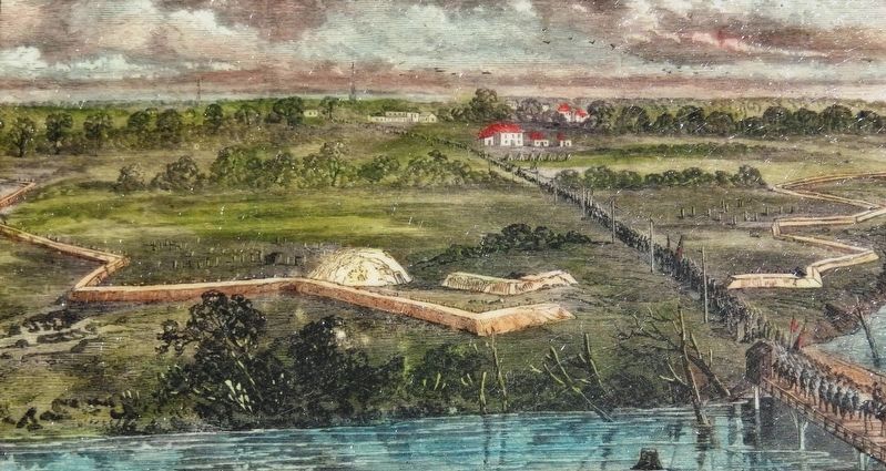 Marker detail: Union Troops in Wilmington, March 1865 image. Click for full size.