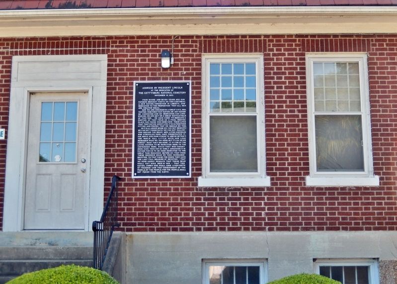 Address by President Lincoln Marker. Click for full size. Address by President Lincoln Marker image. Click for full size.