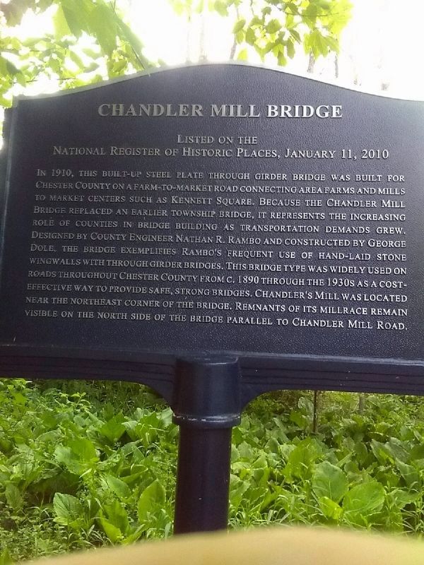 Chandler Mill Bridge Marker image. Click for full size.