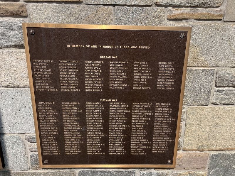 Korean and Vietnam Wars Memorial Marker image. Click for full size.