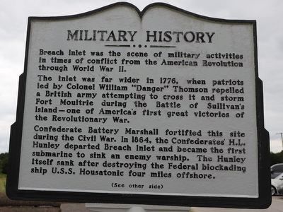 Military History side of marker image. Click for full size.