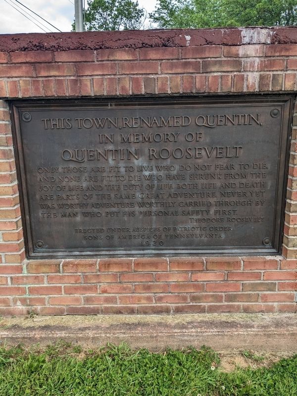 This Town Renamed Quentin Marker image. Click for full size.