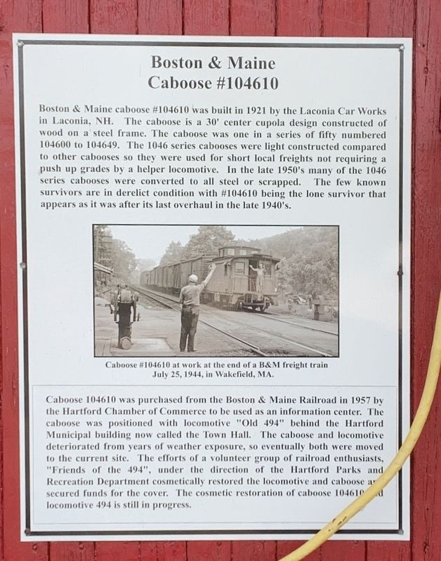 Boston & Maine Marker. Click for full size. Boston & Maine Marker image. Click for full size.