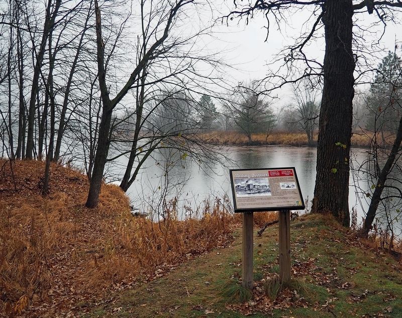 Milling District Marker overlooking the mouth of the Little Elk River image. Click for full size.