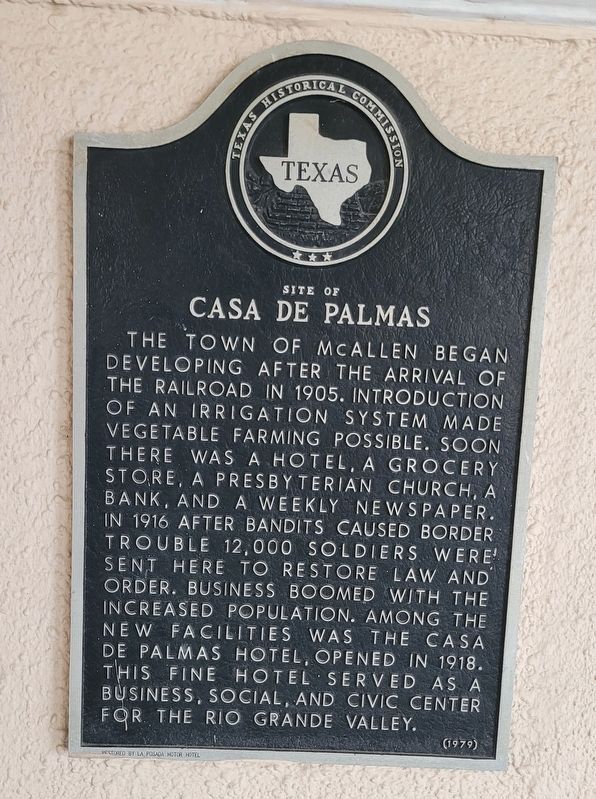 Site of Casa de Palmas Marker image. Click for full size.