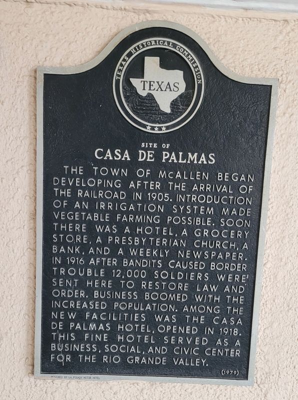 Site of Casa de Palmas Marker. Click for full size. Site of Casa de Palmas Marker image. Click for full size.