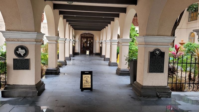 The Casa de Palmas Marker is the left side marker of the two markers. Click for full size. The Casa de Palmas Marker is the left side marker of the two markers image. Click for full size.