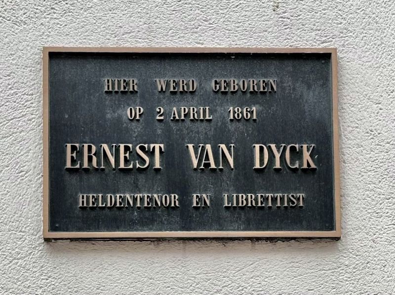 Ernest van Dyck Marker. Click for full size. Ernest van Dyck Marker image. Click for full size.