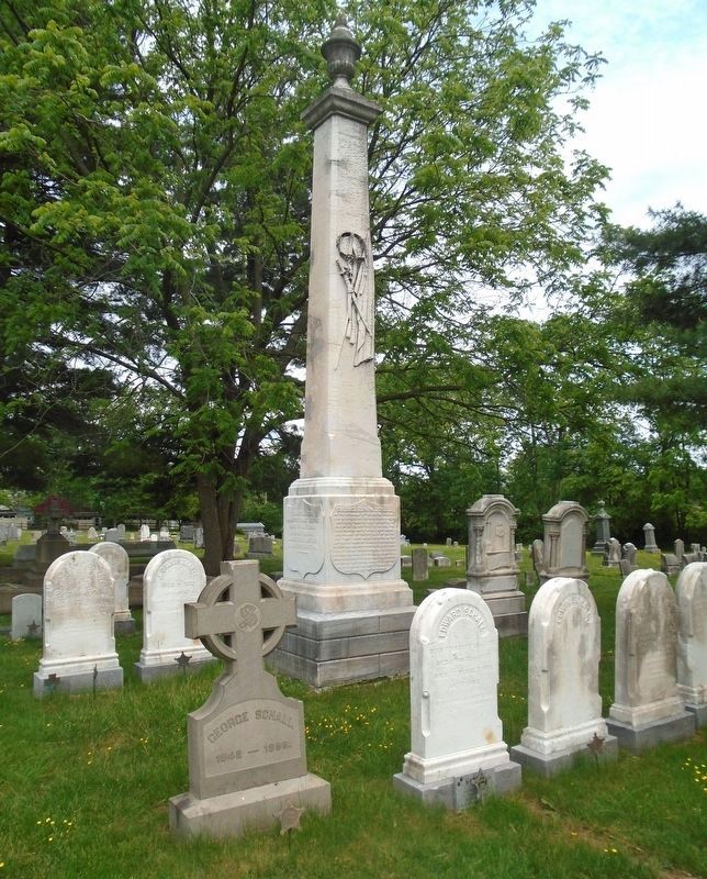 Colonel Edwin Schall Obelisk in Family Plot image. Click for full size.
