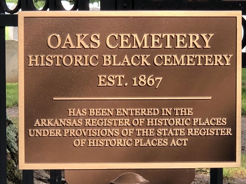Oaks Cemetery Marker. Click for full size. Oaks Cemetery Marker image. Click for full size.