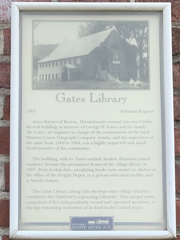 Gates Library Marker image. Click for full size.