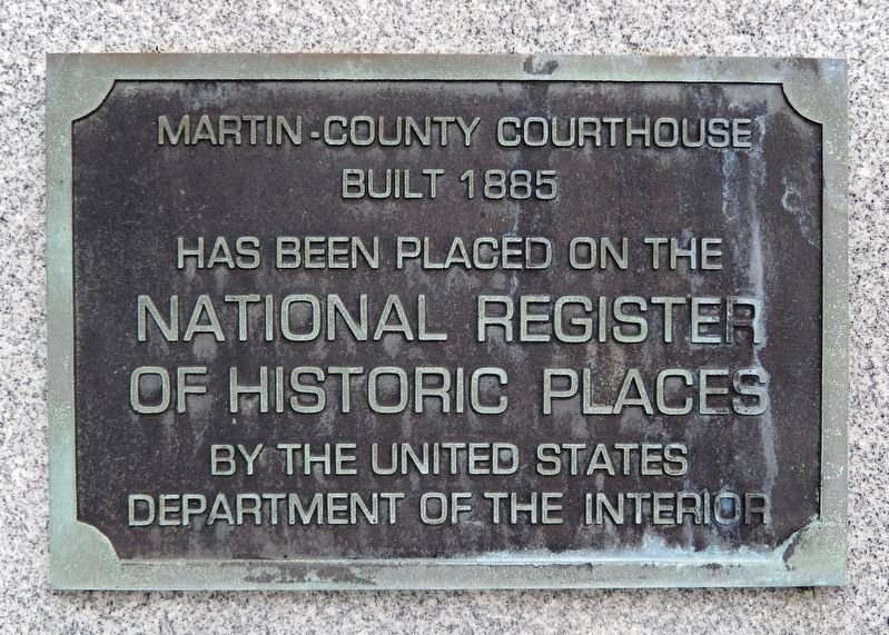 Martin County Courthouse Marker image. Click for full size.