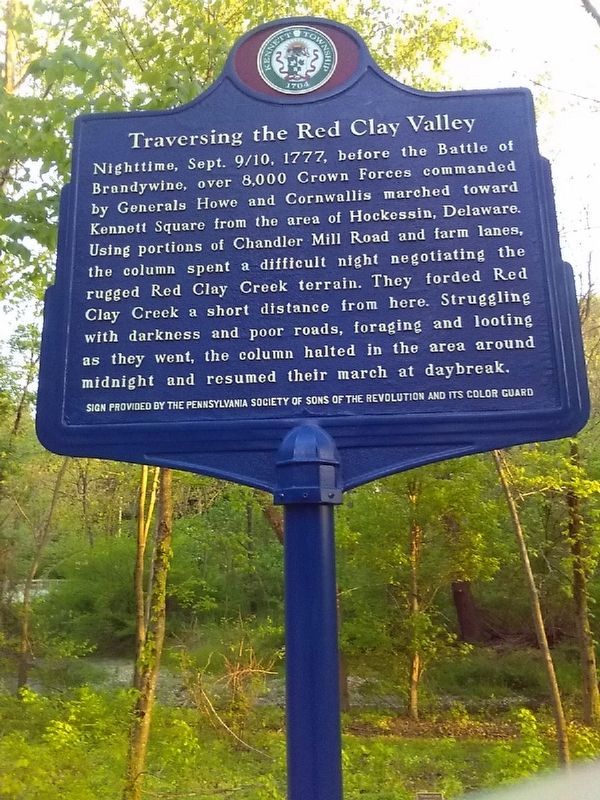 Traversing the Red Clay Valley Marker image. Click for full size.