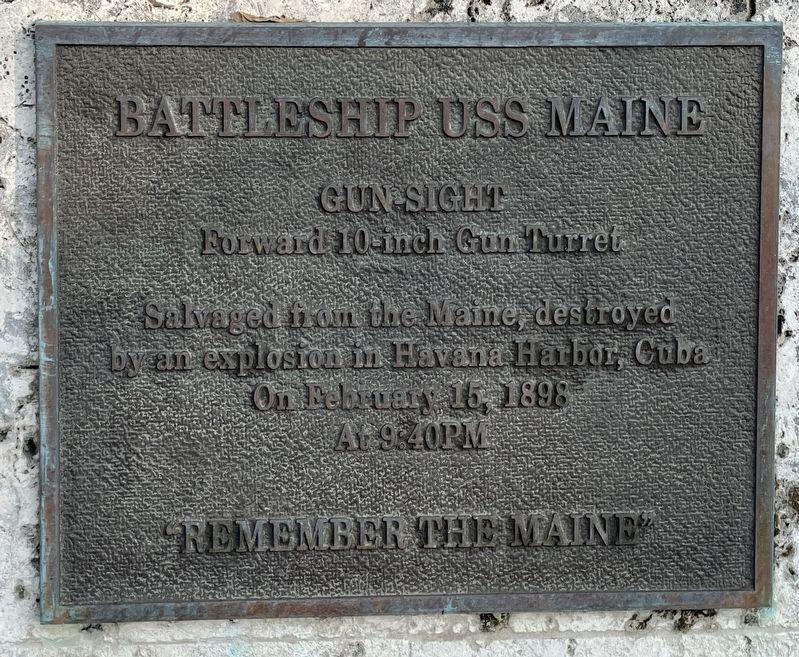 Battleship USS Maine Marker image. Click for full size.