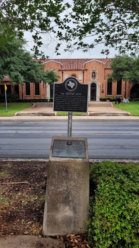 The McAllen War Memorial is on the bottom of the two markers image. Click for full size.