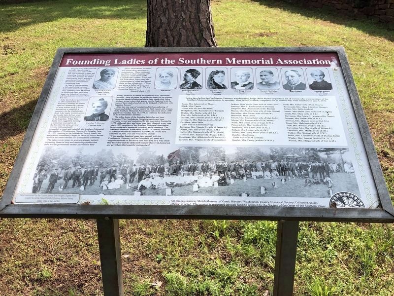 Founding Ladies of the Southern Memorial Association Marker image. Click for full size.