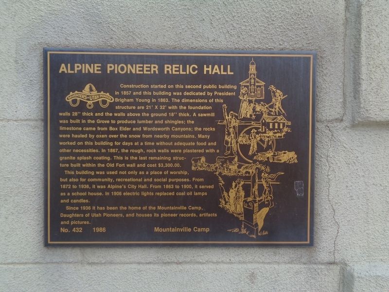 Alpine Pioneer Relic Hall Marker image. Click for full size.
