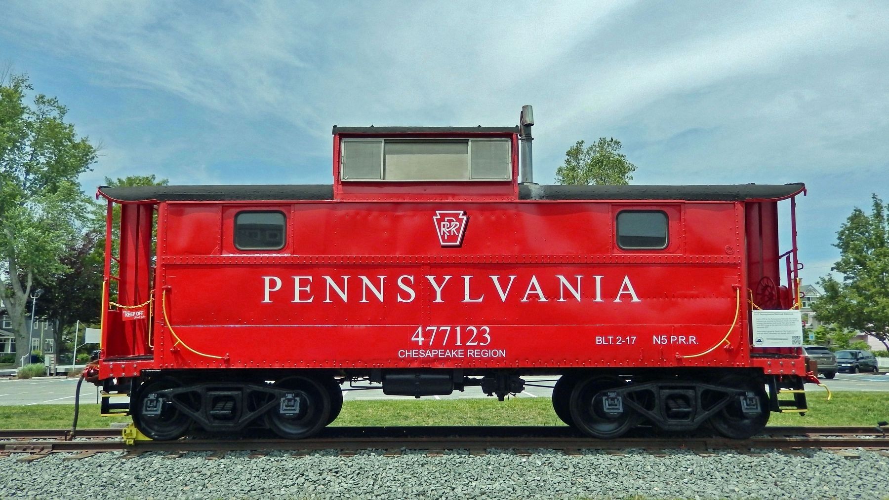1917 Pennsylvania Railroad Caboose image. Click for full size.