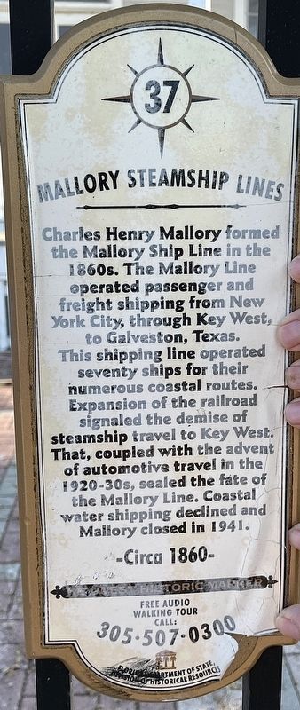 Mallory Steamship Lines Marker image. Click for full size.