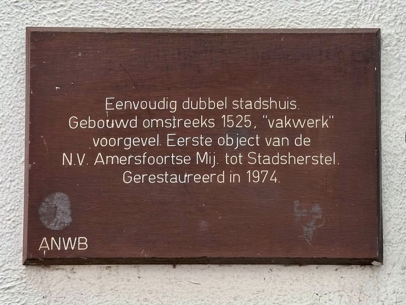 Dubbel Stadshuis / Double Townhouse Marker image. Click for full size.
