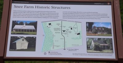 Snee Farm Historic Structures Marker image. Click for full size.
