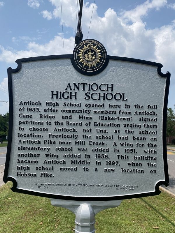 Antioch High School Marker image. Click for full size.