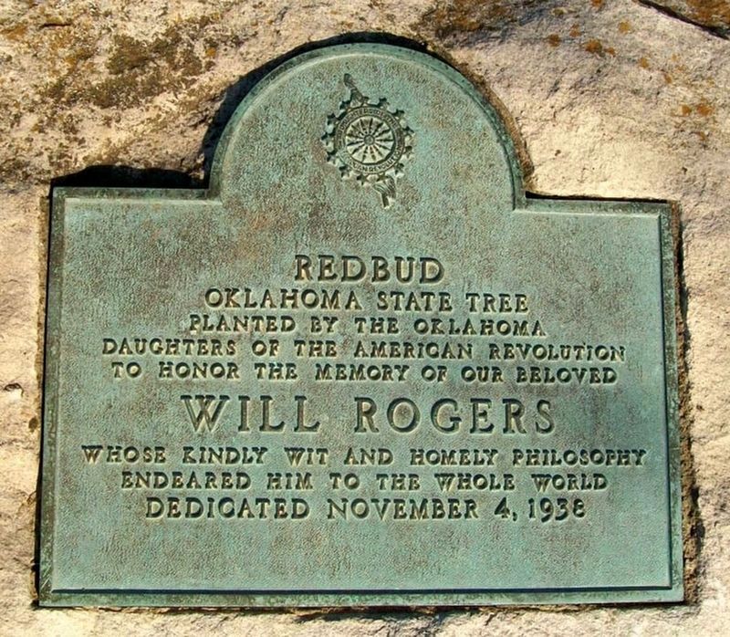 Will Rogers Redbud Marker. Click for full size. Will Rogers Redbud Marker image. Click for full size.
