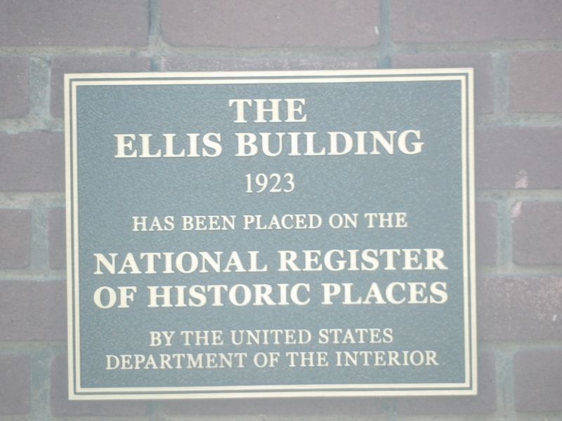 The Ellis Building Marker image. Click for full size.